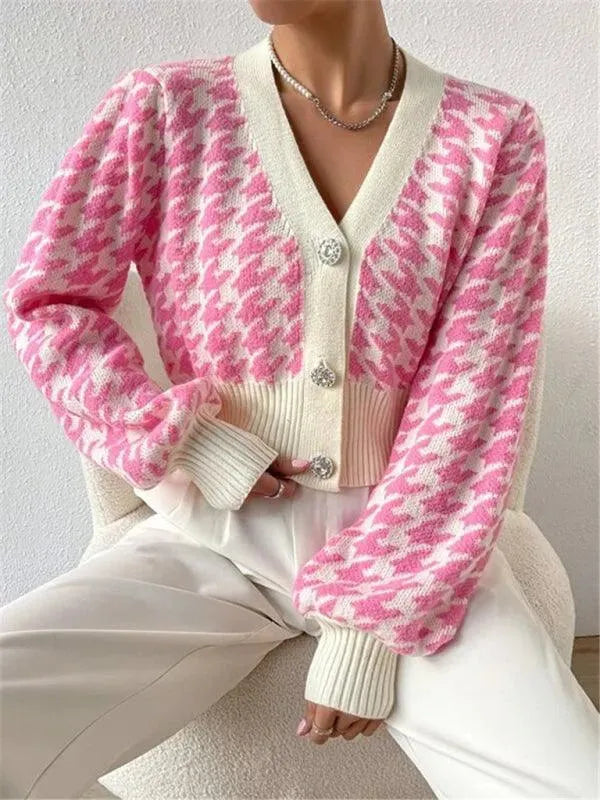 Women's Long-Sleeved Cardigan Sweater
