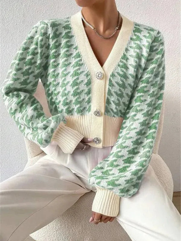 Women's Long-Sleeved Cardigan Sweater