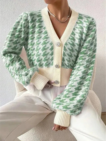 Women's Long-Sleeved Cardigan Sweater