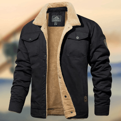 Men's Winter Jacket With Collar Warm Insulated