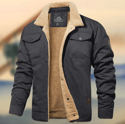 Men's Winter Jacket With Collar Warm Insulated