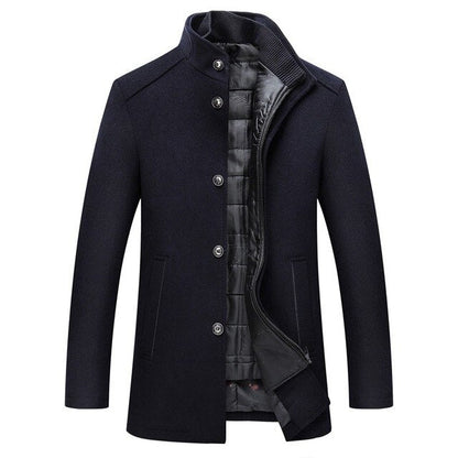 Men's Winter Coat Stand-Up Collar Lined