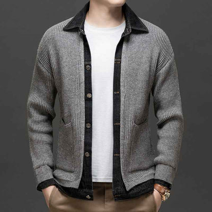 Herren Strickjacke Warm Modern - IdealeKleiden