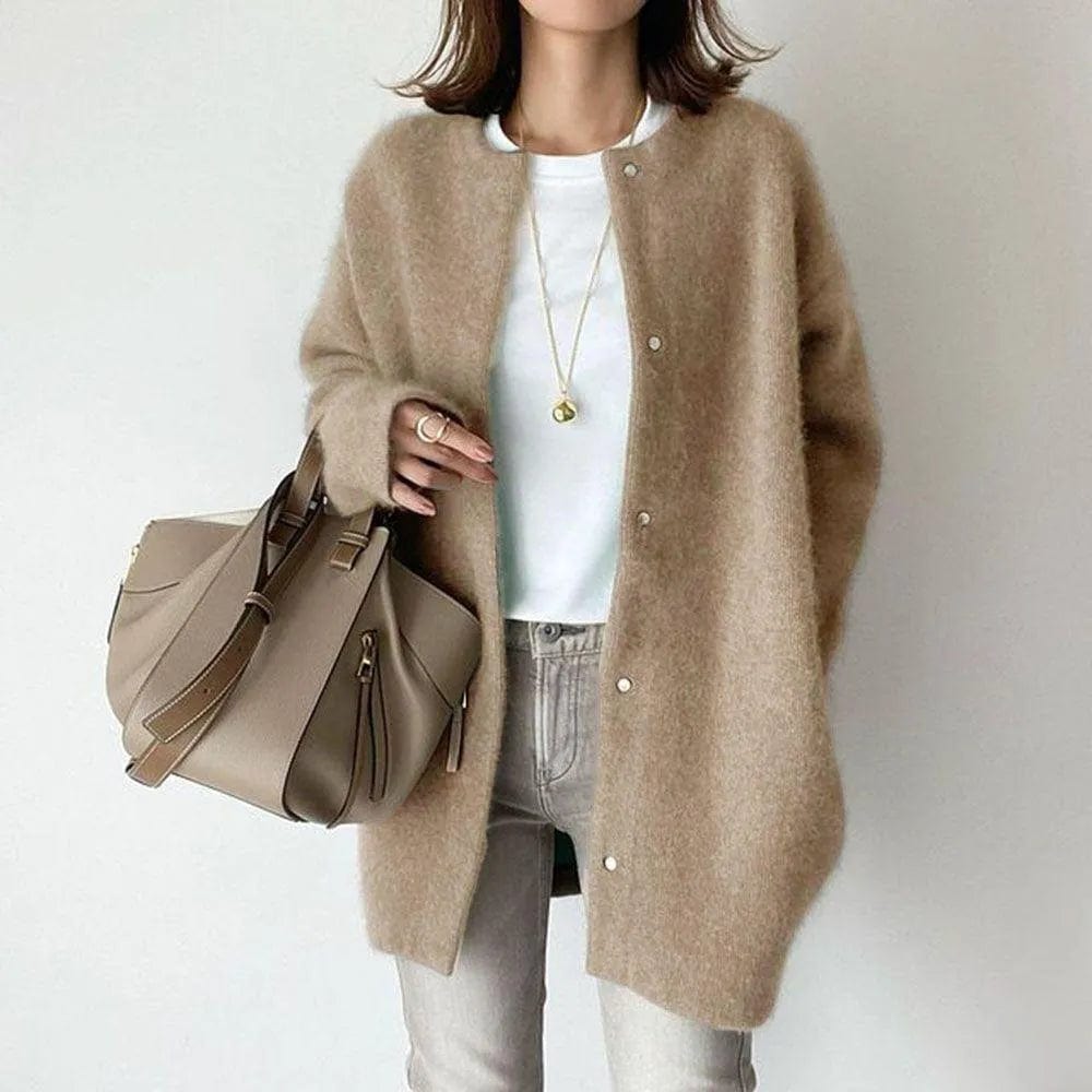 Elegante Damenstrickjacke Beige