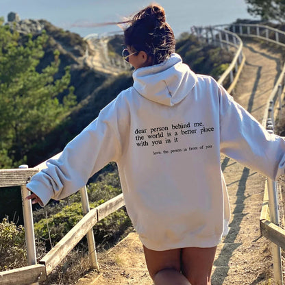 Modischer Hoodie mit Schriftzug Trendy Design - IdealeKleiden