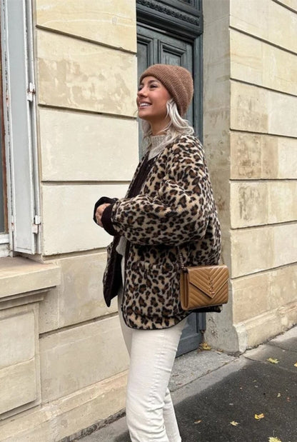 Casual Cardigan Animal Print Comfortable and Elegant