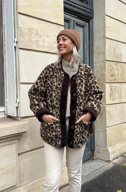 Casual Cardigan Animal Print Comfortable and Elegant