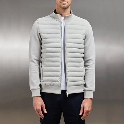 Men's Quilted Jacket Front Zipper Modern