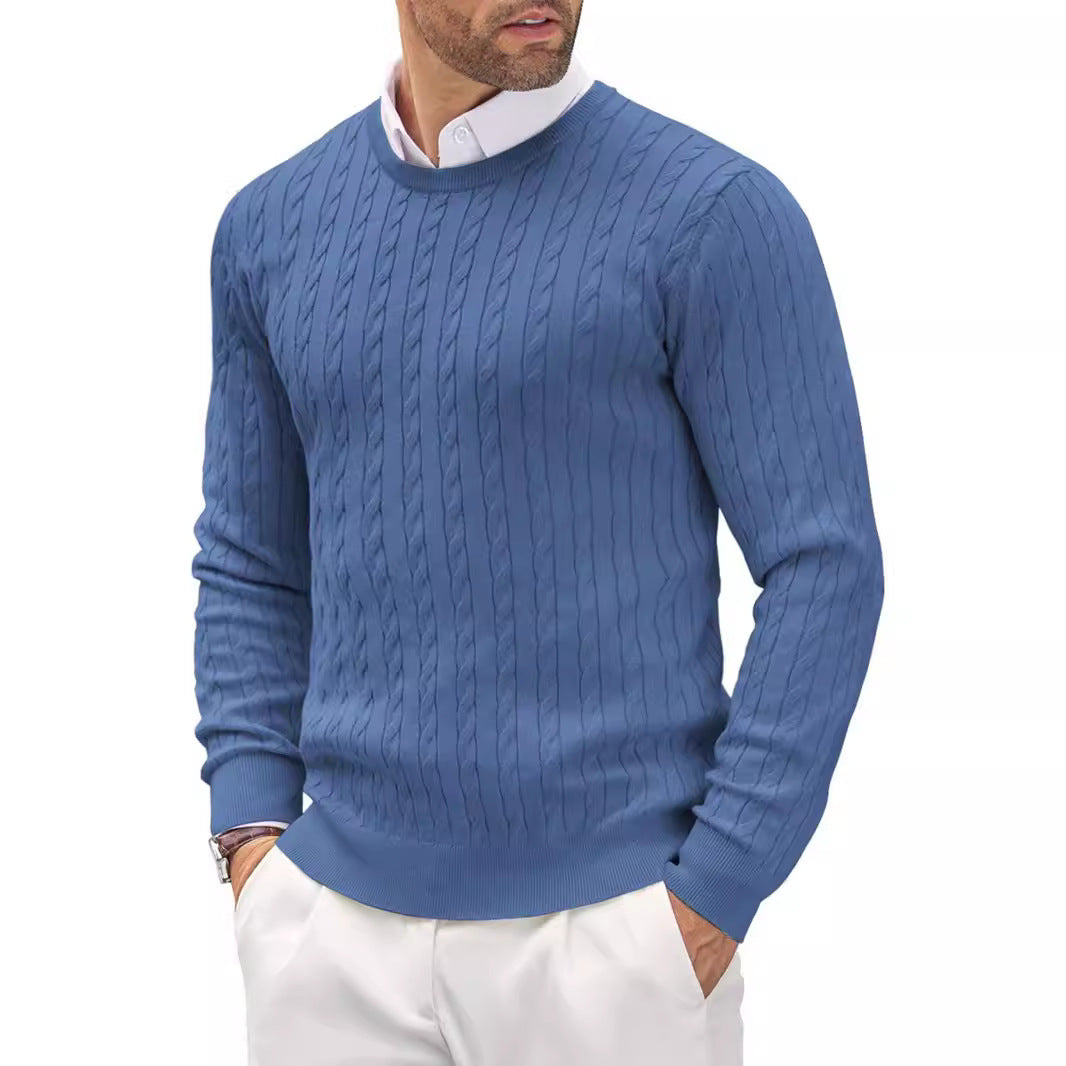 Stylisher Zopfstrick Pullover Herren