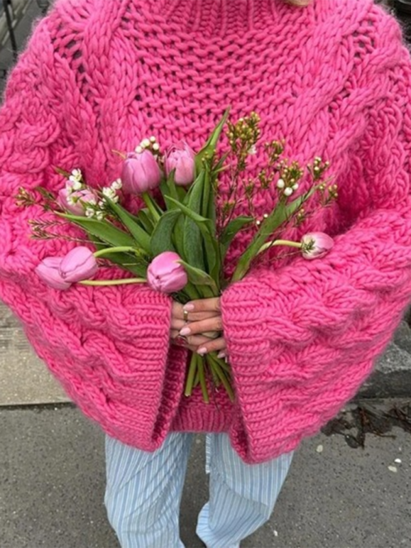 Women's Wide Cardigan Round Neck Sweater Autumn Winter