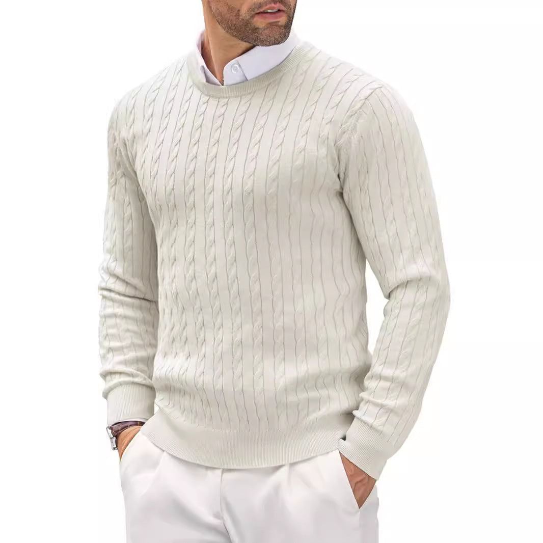 Stylisher Zopfstrick Pullover Herren