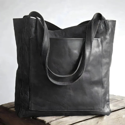 Stylish handbag made of genuine leather
