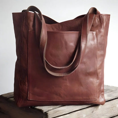 Stylish handbag made of genuine leather