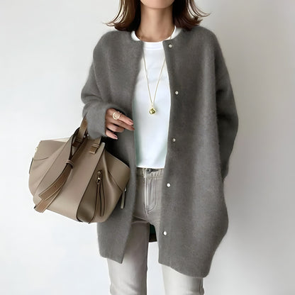 Fashionable button-up cardigan