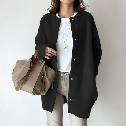 Fashionable button-up cardigan