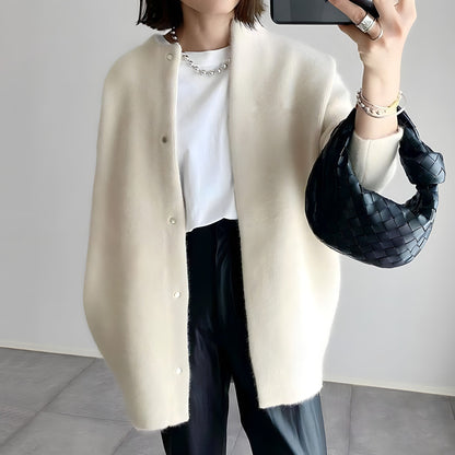 Fashionable button-up cardigan