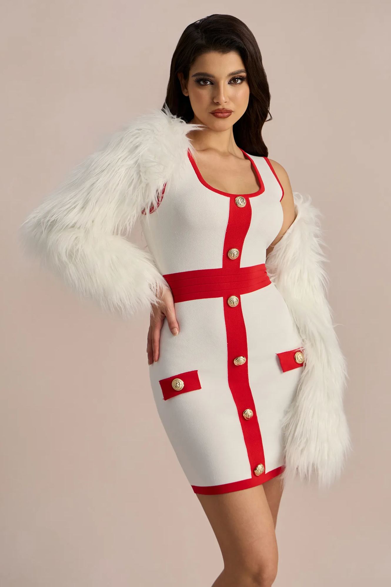 Stylische Bolerojacke Kunstpelz Mantel - IdealeKleiden