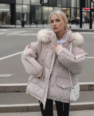 Women's Faux Fur Hooded Winter Coat