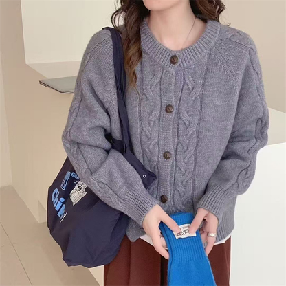 Stylish Women's Button-Up Cardigan