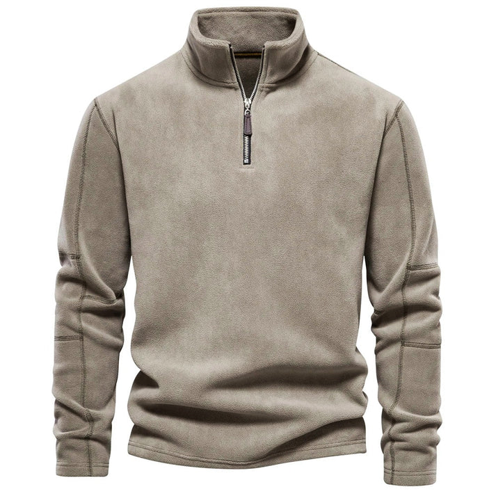 Herren Fleecepullover Warm Halbzipper - IdealeKleiden