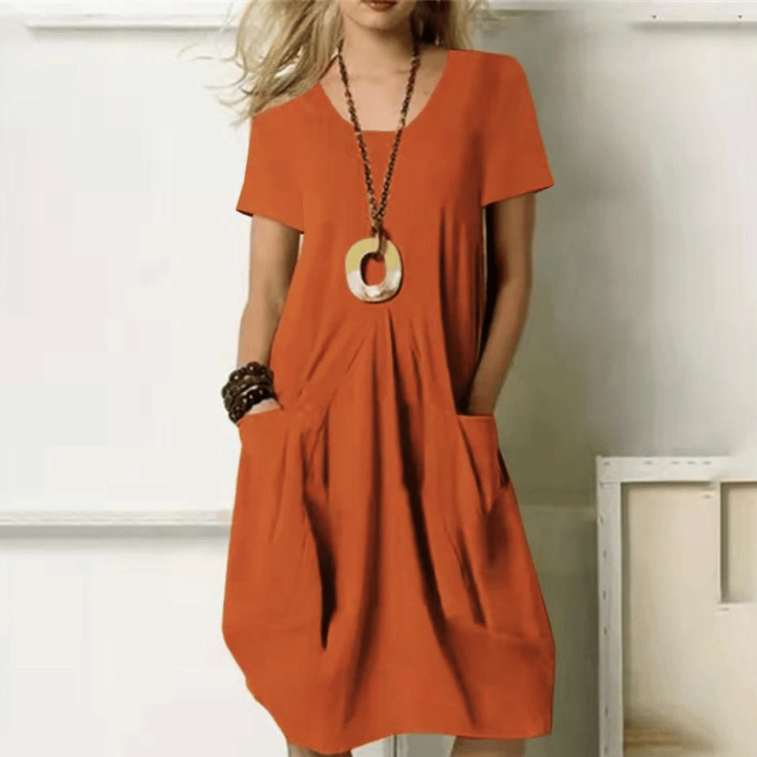 Women's Knee-Length Elegant Cut Dress