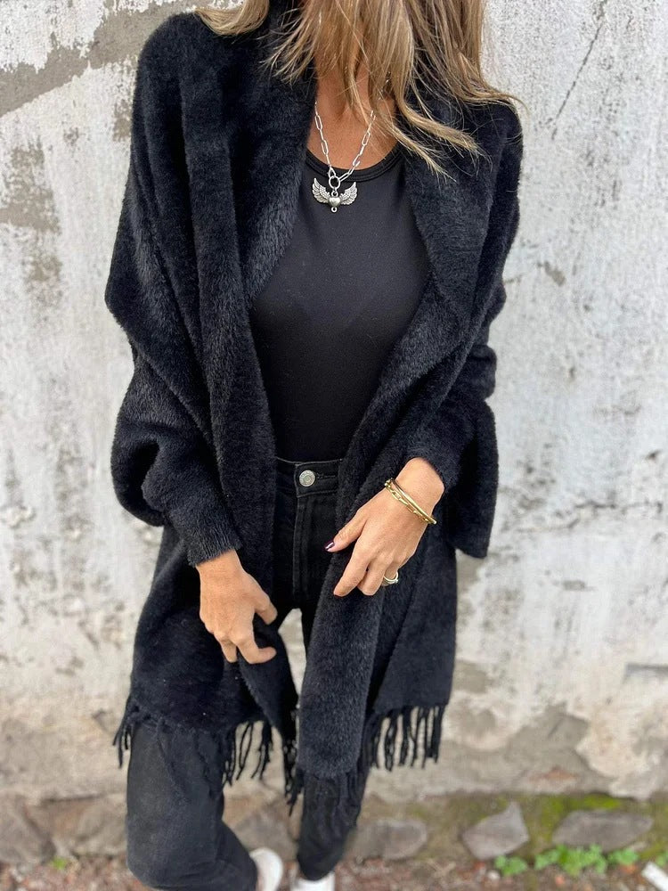 Women's Long Black Winter Jacket