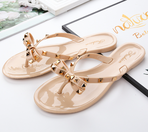 Fashionable Flip Flops with Studs