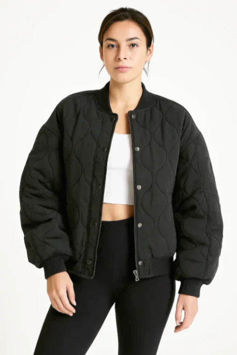 Large Padded Bomber Jacket Modern