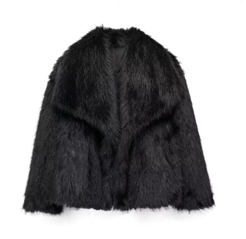 Fashionable Fox Fur Jacket Streetwear