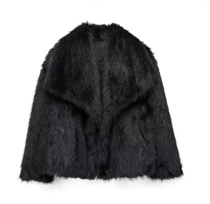 Warm Fur Coat Elegant Long