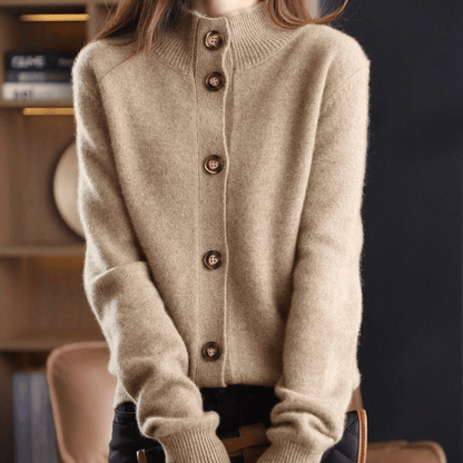 Luxuriöse Cashmere Strickjacke Elegantes Design - IdealeKleiden