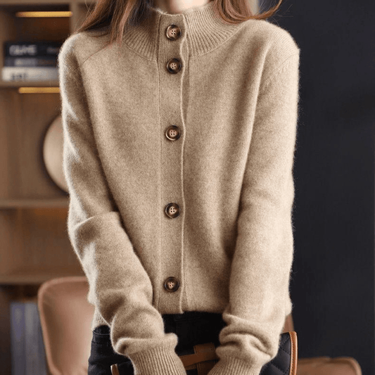 Luxuriöse Cashmere Strickjacke Elegantes Design - IdealeKleiden