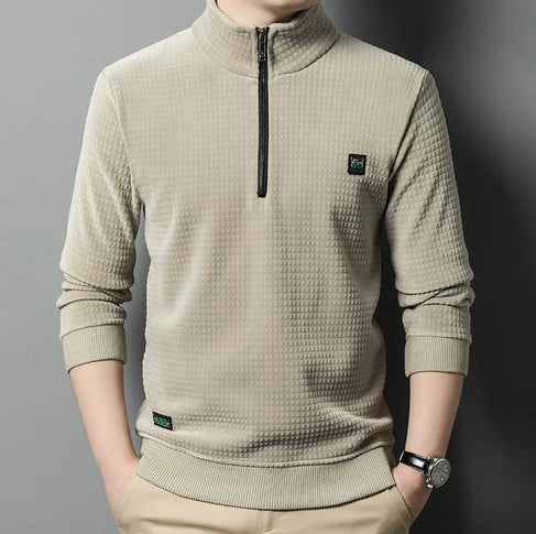 Alpaka Fleece Pullover Weich Halbzipper - IdealeKleiden