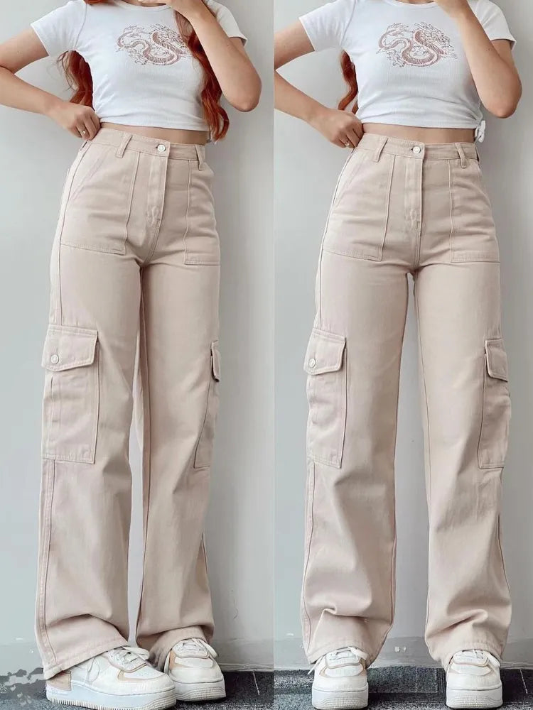 Fashionable Women's Cargo Pants Comfortable With Pockets