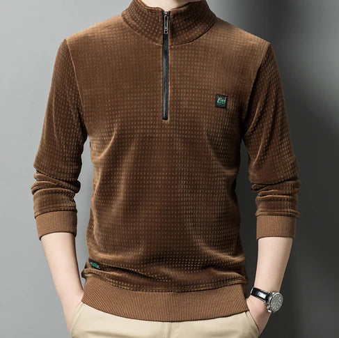 Alpaca Fleece Half-Zip Sweater Soft