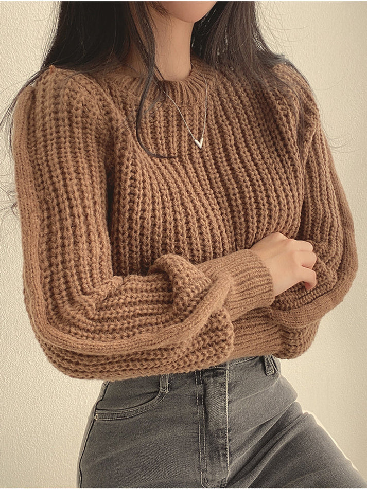 Fashionable Chunky Knit Pullover for Women