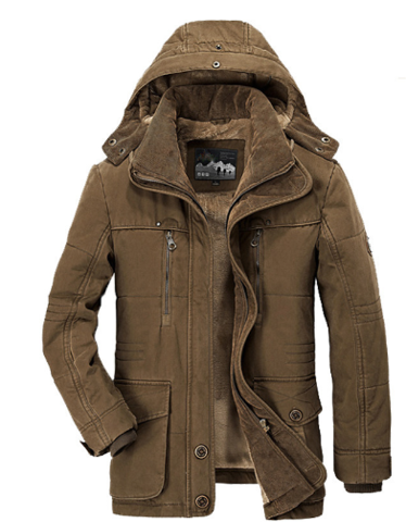 Herren Winterparka Kapuze Warm Isoliert