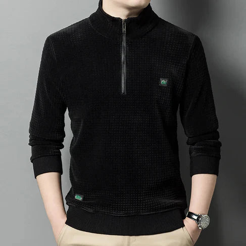 Alpaca Fleece Half-Zip Sweater Soft