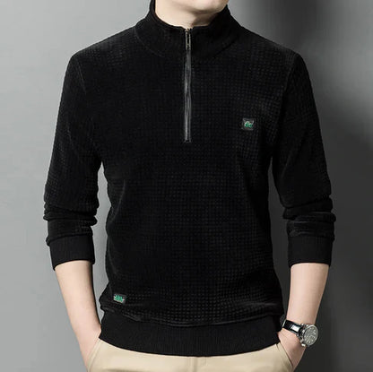 Alpaca Fleece Half-Zip Sweater Soft