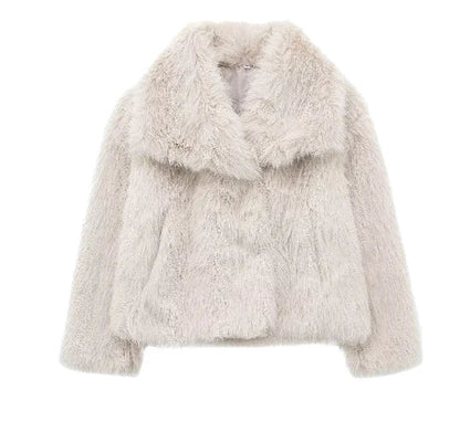 Warm Fur Coat Elegant Long