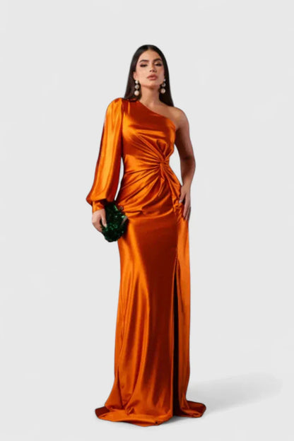 Elegant One-Shoulder Women's Evening Dress