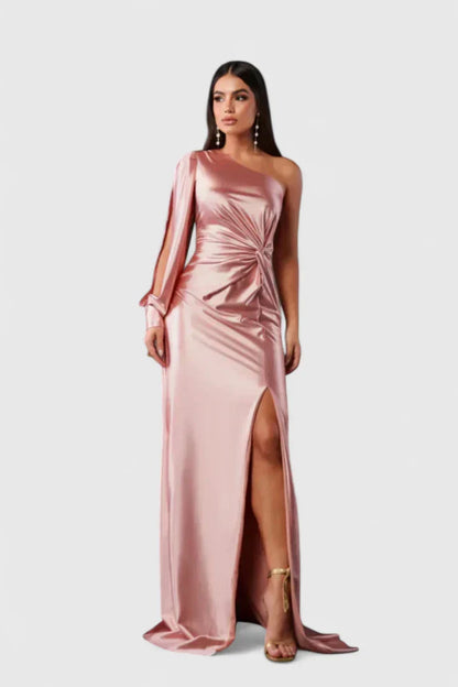 Elegant One-Shoulder Women's Evening Dress