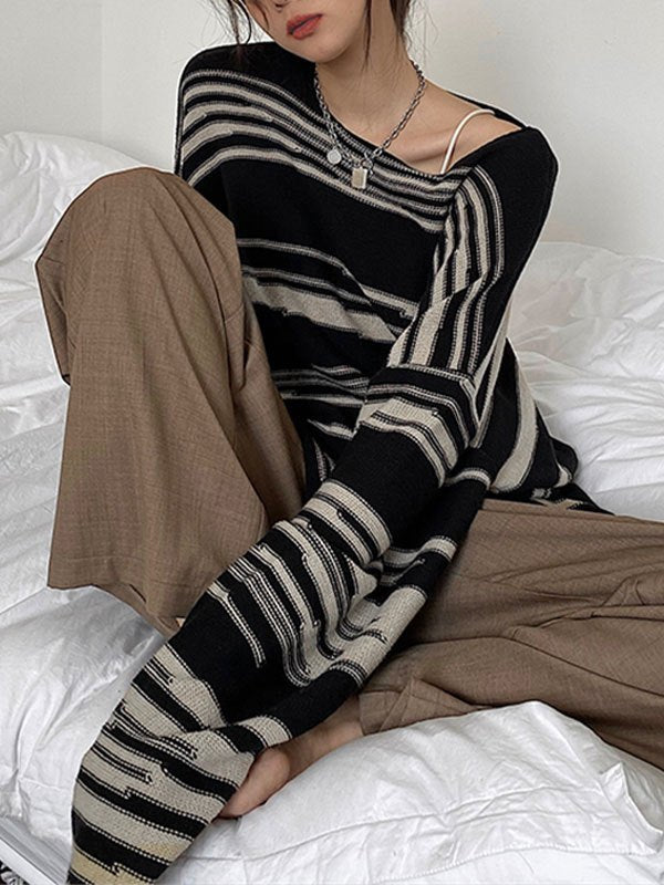 Bequemer Oversized Pullover Großzügig Gestrickt - IdealeKleiden