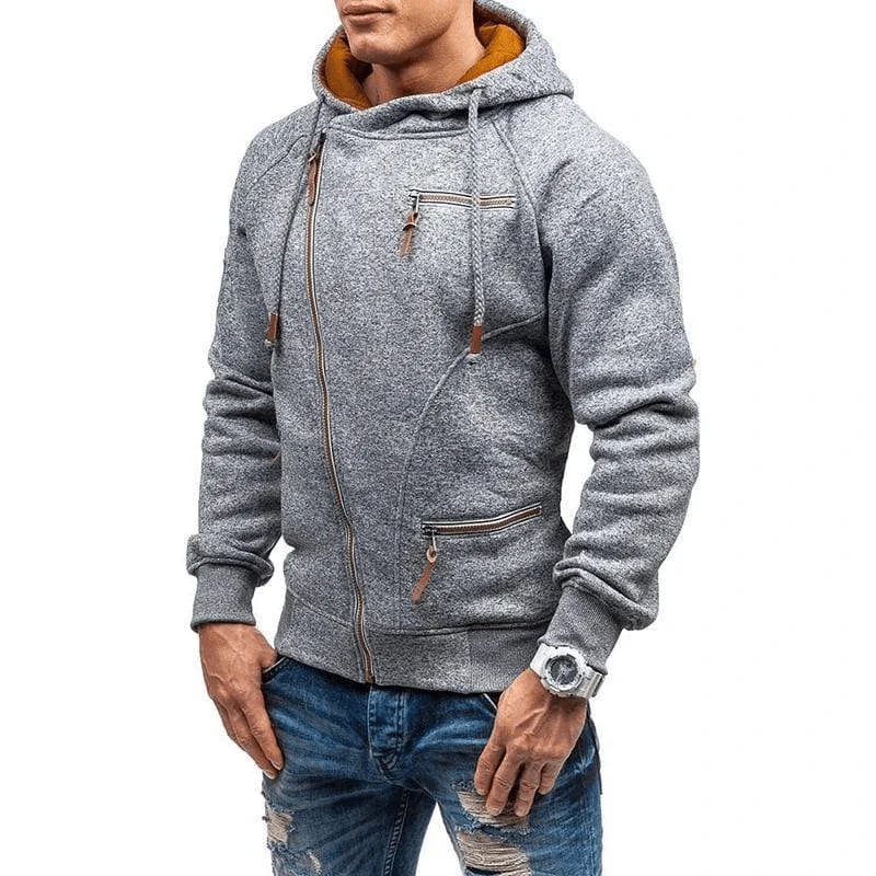 Kapuzenpullover Fleece Damenschwarz Asymmetrisch - IdealeKleiden