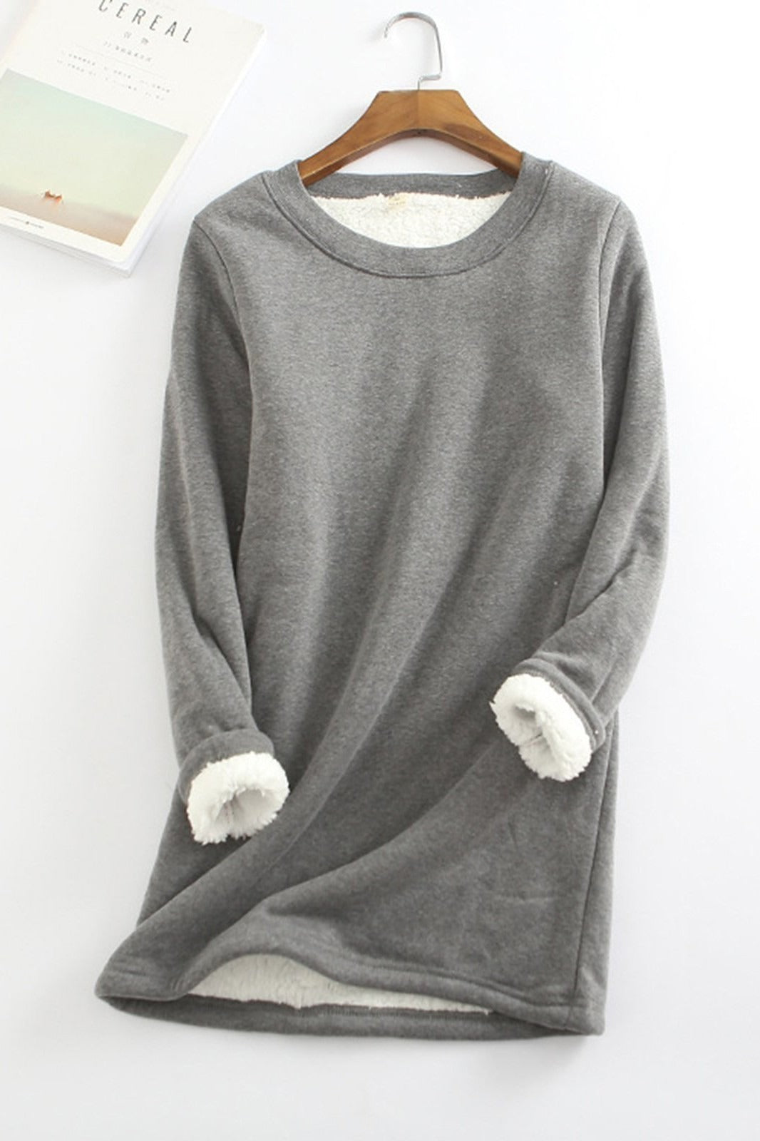 Comfortable Women's Loose Fit Soft Fleece Sweatshirt