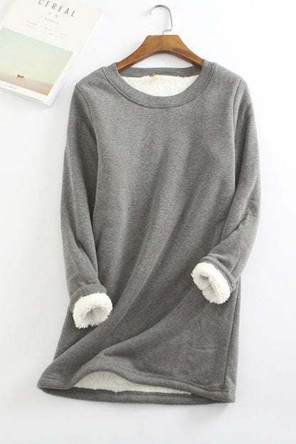 Comfortable Women's Loose Fit Soft Fleece Sweatshirt