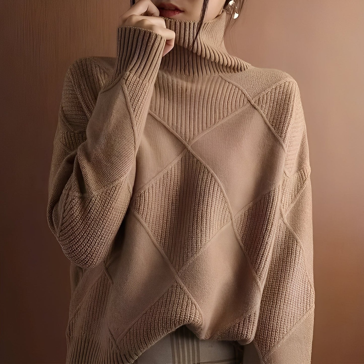 Weicher Damen Rollkragen Pullover Gemütlich