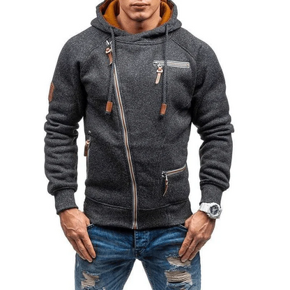 Kapuzenpullover Fleece Damenschwarz Asymmetrisch