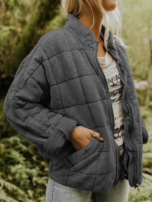 Gestepptes Outdoor-Jacket Leicht Atmungsaktiv - IdealeKleiden