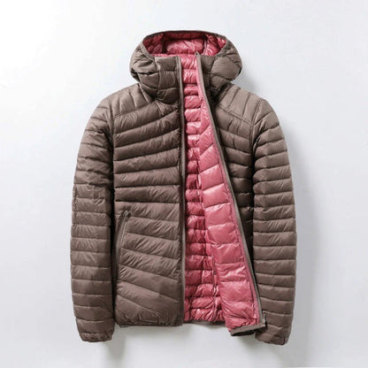 Windproof Quilted Jacket With Hood